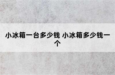 小冰箱一台多少钱 小冰箱多少钱一个